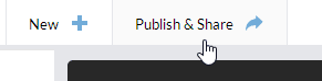 Publish button in Live Editor