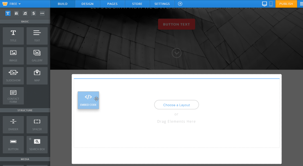 Adding a Weebly code block