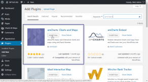Installing amCharts WordPress plugin